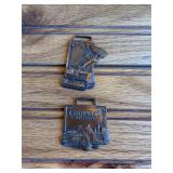 (2) Caterpillar Watch Fobs