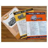 (3) Mack Truck Spec Sheets