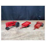 (3) Tractor, Cart, Spreader Hubley