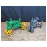 (2) 1/16 John Deere Cast Tractors