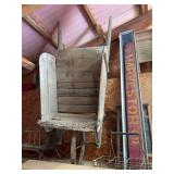 Primitive Wooden Wheelbarrow