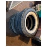 (4) White Wall Car Tires