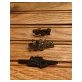 (3) Caterpillar Tie Clips