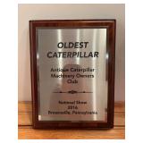 2016 ACMOC Oldest Caterpillar Plaque