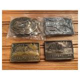 (4) Caterpillar Belt Buckles