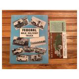 (2) Federal Trucks Sales Literature + Ink Blotter