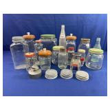(16) Glass Jars/Bottles