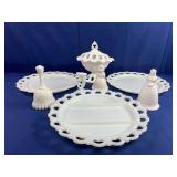 Fostoria Dish and (3) Platters