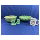 Red Wing Bowl, Mug, and other Pottery