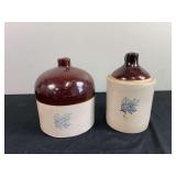 (2) Western Stoneware Jugs: 1-Gallon & 1/2-Gallon