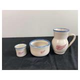 (3) Small Red Wing Stoneware Pieces