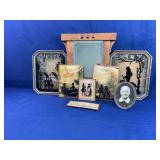 Silhouette Reverse Painted Glass & Mirror