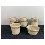 (5) Assorted Pieces of Red Wing Promotional Pottery