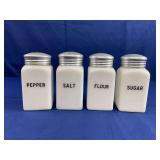 Milk Glass Shaker Set