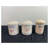 (3) Red Wing Stoneware Canisters