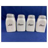 Set of (4) Milk Glass Shakers