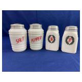 (4) Milk Glass Shakers