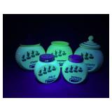Anchor Hocking Uranium Grease Jars and Shaker Set