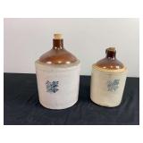 (2) Western Stoneware Jugs: 1-Gallon & 1/2-Gallon