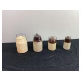 (4) Weir Stoneware Canning Crocks