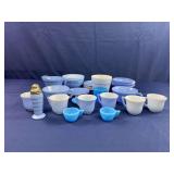 Blue Hazel Atlas Dishes & Delphite Drippings Bowl