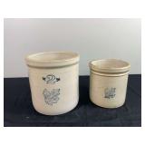 (2) Western Stoneware Crocks: 2-Gallon & 1-Gallon