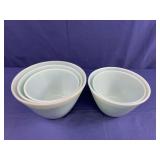 Fire King Turquoise Blue Mixing Bowls