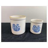 (2) Western Stoneware Crocks: 1-Gallon & 1/2-Gallon