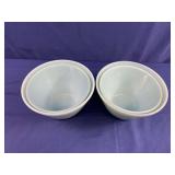 Fire King Turquoise Blue Mixing Bowls