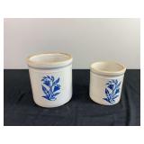 (2) Western Stoneware Crocks: 1-Gallon & 1/2-Gallon