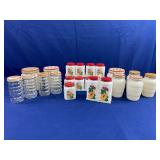 Tipp City Spice Jars, Milk Glass Shakers, and More