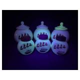 Anchor Hocking Uranium Grease Jars and Shaker Set