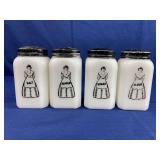 Set of (4) Milk Glass Shakers