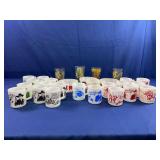 Milk Glass Western Mugs