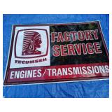 Tecumseh Factory Service Engines/Transmissions SST Embossed Sign