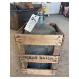 Polar Water Bottle in Wood Crate