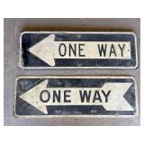 (2) One Way Street Signs