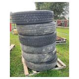 (5) 11R24.5 Tires