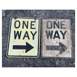 (2) One Way Street Signs