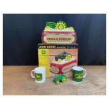 John Deere Cookie Jar, Mugs, Shaker