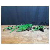 (3) 1/16 John Deere Plow, Spreader, Disk Ertl