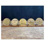 (5) John Deere Calendar Medallions