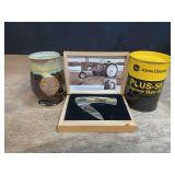 (3) John Deere Knife, Mug, Oil Can