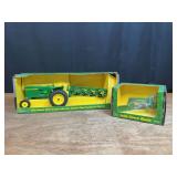 (2) 1/16 John Deere 3020 w/Plow + Blade NIB Ertl