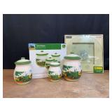 (2) John Deere Canister Set + Lazy Susan NIB
