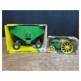 (2) 1/16 John Deere D + Gravity Wagon NIB Ertl