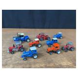 (9) 1/64 Ford, MF, AC Tractors Ertl