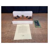 (2) John Deere Desk Set + Mirror Thermometer