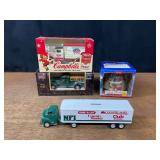 (4) Truck Banks + Ornament