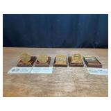 (5) John Deere Calendar Medallions NIB